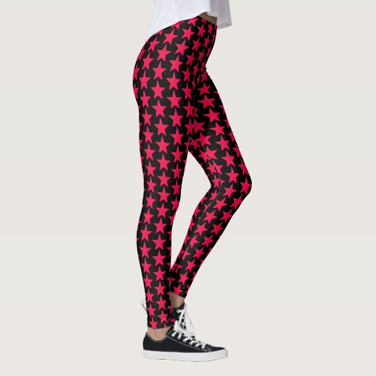 Étoiles Rouges sur Leggings Noirs (Droite)