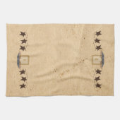 Étoiles Rouillées Et Bougie Serviette De Cuisine (Horizontal)