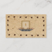 Étoiles rouillées et Carte de visite à bougie (Dos)