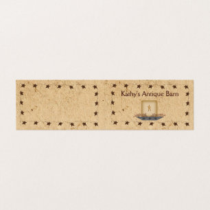 Étoiles rouillées et Carte de visite plié aux boug