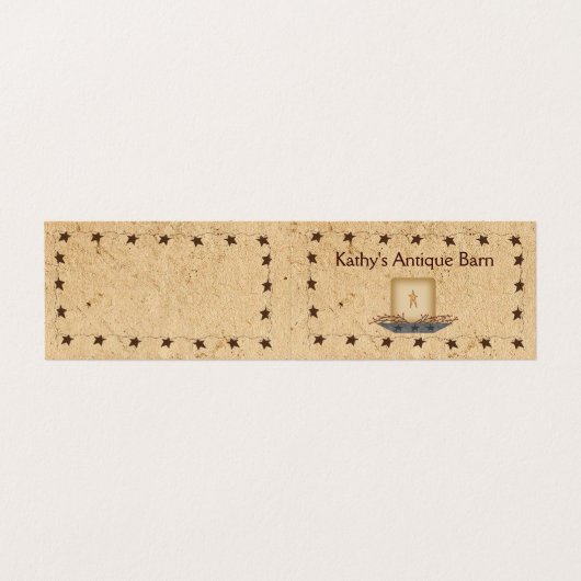 Étoiles rouillées et Carte de visite plié aux boug (Extérieur déplié)