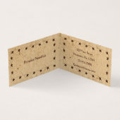 Étoiles rouillées et Carte de visite plié aux boug (Intérieur)