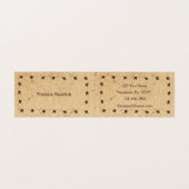 Étoiles rouillées et Carte de visite plié aux boug (Intérieur déplié)