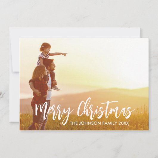 Étoiles rustiques modernes Carte photo de Noël (Devant)