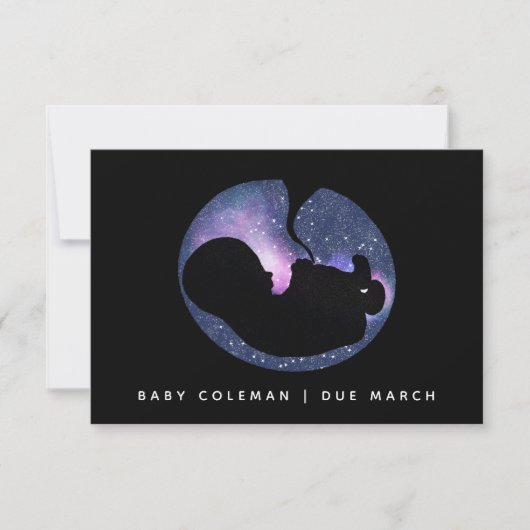 Étoiles spirituelles Faire-part de grossesse de bé (Devant)