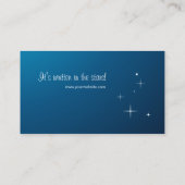 Étoiles sur le carte de visite bleu (Dos)