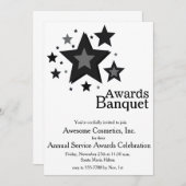 Étoiles sur le Invitation de l'événement White Bus (Devant / Derrière)