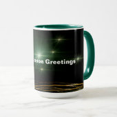 Étoiles sur Noël Arbre nuit Ciel Combo Mug (Devant droit)