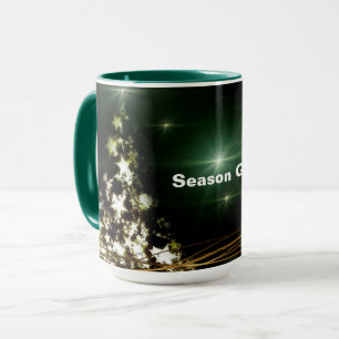 Étoiles sur Noël Arbre nuit Ciel Combo Mug