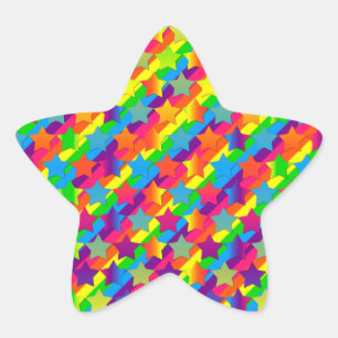 Étoiles sur Stickers en forme étoile