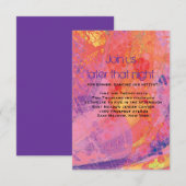 ÉTOILES TEXTUEUSES Carte de réception Bat mitzvah  (Devant / Derrière)