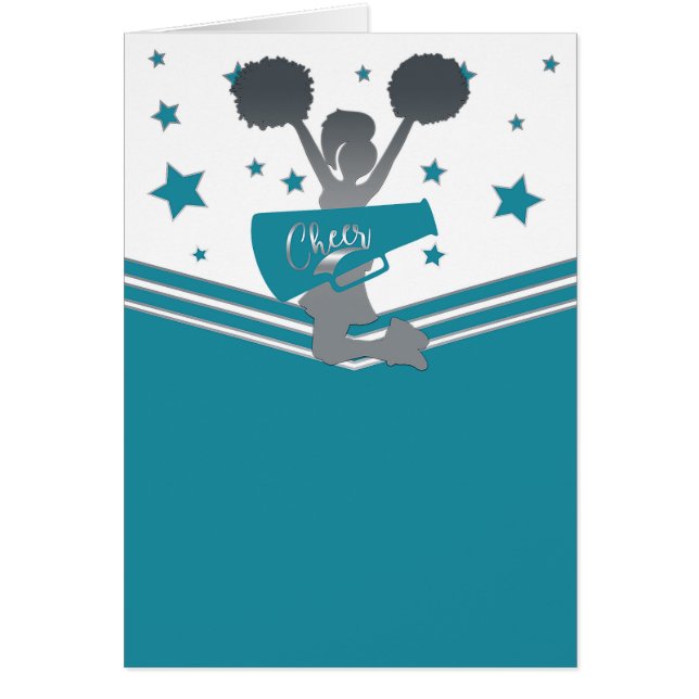 Étoiles turquoises en argent Merci de premier plan (Devant)