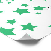 Étoiles Vertes Affiche de signalisation de livre d (Coin)