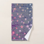 Étoiles Vintage sur Fond Bleu (Serviette à main)