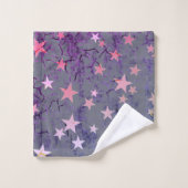 Étoiles vintages en bleu (Gant de toilette)