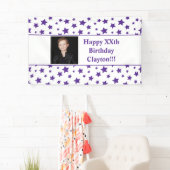 Étoiles violettes avec message Photo Bannière Anni (En situation)