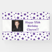 Étoiles violettes avec message Photo Bannière Anni (Horizontal)