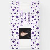 Étoiles violettes avec message Photo Bannière Anni (Vertical)