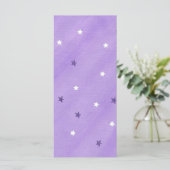 Étoiles violettes et blanches, Cartes de menu pers (Debout devant)