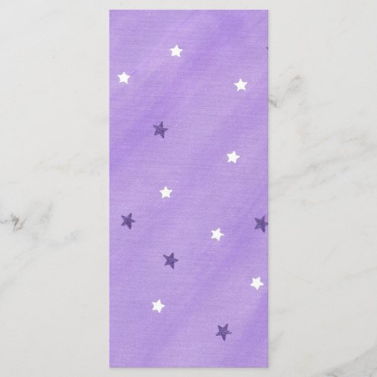 Étoiles violettes et blanches, Cartes de menu pers (Devant)