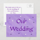 Étoiles violettes et blanches, cartes postales fai (Devant / Derrière)