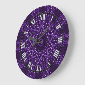 Étoiles violettes Galaxy Horloge murale (Angle)