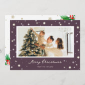 Étoiles violettes modernes Joyeux Cartes photos de (Devant / Derrière)