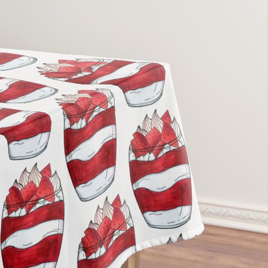 Eton Mess Strawberry Meringue UK Britse dessert Tafelkleed (Voorbeeld)