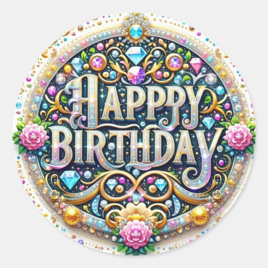 Étonnant autocollant d'anniversaire (Devant)