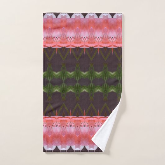 Étonnant dans la prune et le corail (Serviette à main)