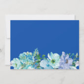 Étonnant Faire-Part Fleurs Bleu Saphir (Dos)