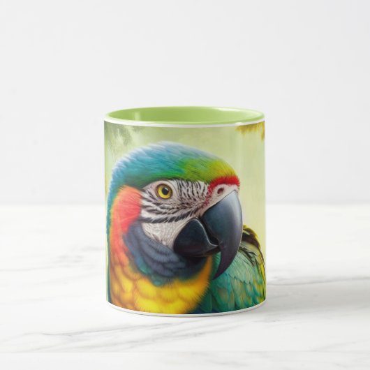 Étonnant Monogramme Personnalisé Parrot Macaw Mug (Centre)