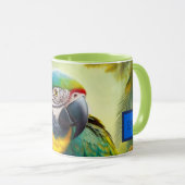 Étonnant Monogramme Personnalisé Parrot Macaw Mug (Devant droit)
