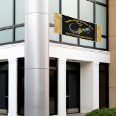 Étonnant, noir, or et blanc, bannière Music Note (Bâtiment extérieur)