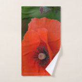 Étonnant Poppy rouge (Serviette à main)