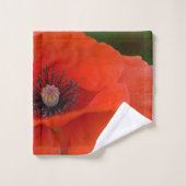 Étonnant Poppy rouge (Gant de toilette)