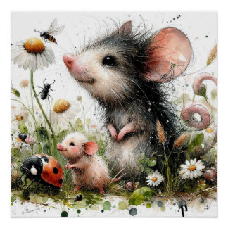 Étonnant poster de souris