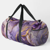 Étonnant sac en marbre violet grand duffet (Coin droit)