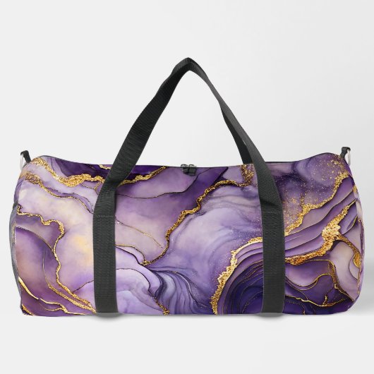 Étonnant sac en marbre violet grand duffet (Verso)