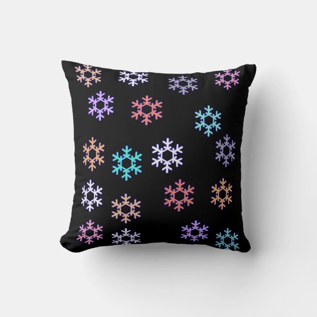 Étonnant Snowflakes Lance Oreiller / Coussin (Recto)