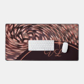 Étonnant Swirl Faux Rose Gold Initiales personnell (Clavier et souris)