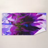 Étonnant violet et noir cactus Dahlia (Serviette de bain)