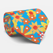 Étonnante cravate : Ditzy Orange Flowers Motif (Roulé)