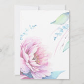 Étonnante Peonies rose Baby shower Invitation (Dos)