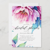 Étonnante Peonies roses Invitation à la douche nup (Devant)