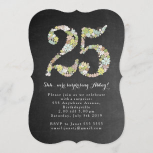 Étonnez le 25ème invitation de fête d'anniversaire