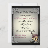 Étrange Amis Halloween Fête Invitation (Dos)
