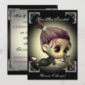 Étrange Amis Halloween Fête Invitation (Devant / Derrière)