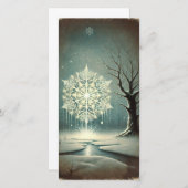 Étrange carte de neige foncée pour la nuit d'hiver (Devant / Derrière)