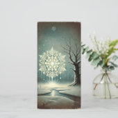 Étrange carte de neige foncée pour la nuit d'hiver (Debout devant)